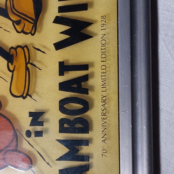 Walt Disney 70th Anniversary Mickey Mouse in Steamboat Willie Glass Hanging - Picture 2 of 8